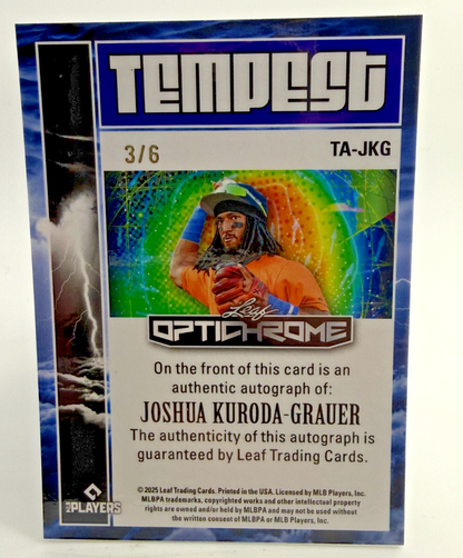 2025 Leaf Optichrome Joshua Kuroda-Grauer Tempest #TA-JKG Auto 3/6