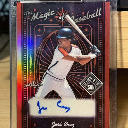 2026 Leaf Jose Cruz Houston Astros Season in the Sun # MB -JC2 Auto 1/2