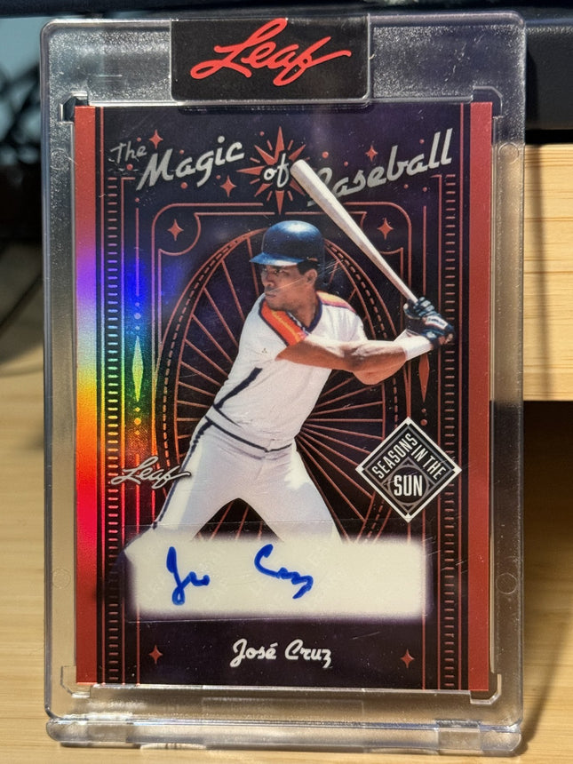 2026 Leaf Jose Cruz Houston Astros Season in the Sun # MB -JC2 Auto 1/2