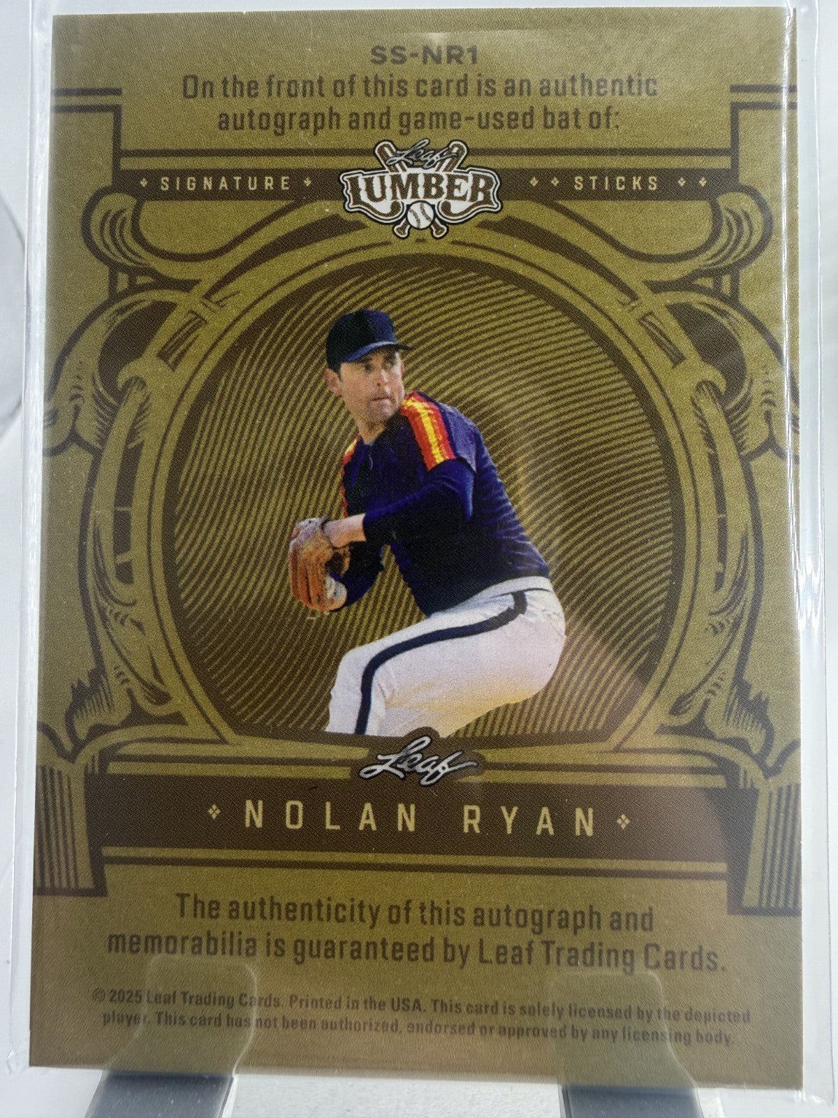 2025 Leaf Lumber Signature Sticks Nolan Ryan Bronze /25