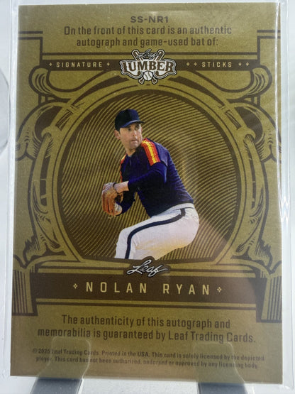 2025 Leaf Lumber Signature Sticks Nolan Ryan Bronze /25