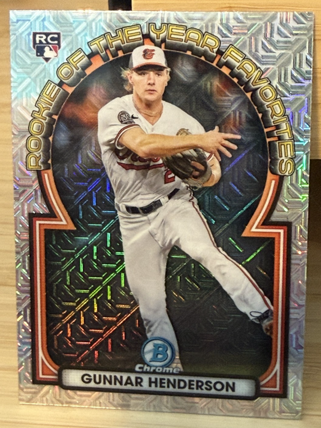 2023 Bowman Chrome Gunnar Henderson Baltimore Orioles Rookie Card #ROY-15