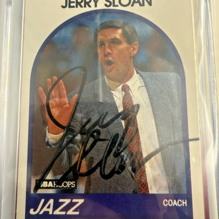Jerry Sloan Autographed NBA Hoops Utah Jazz with COA JSA Cert# G19920