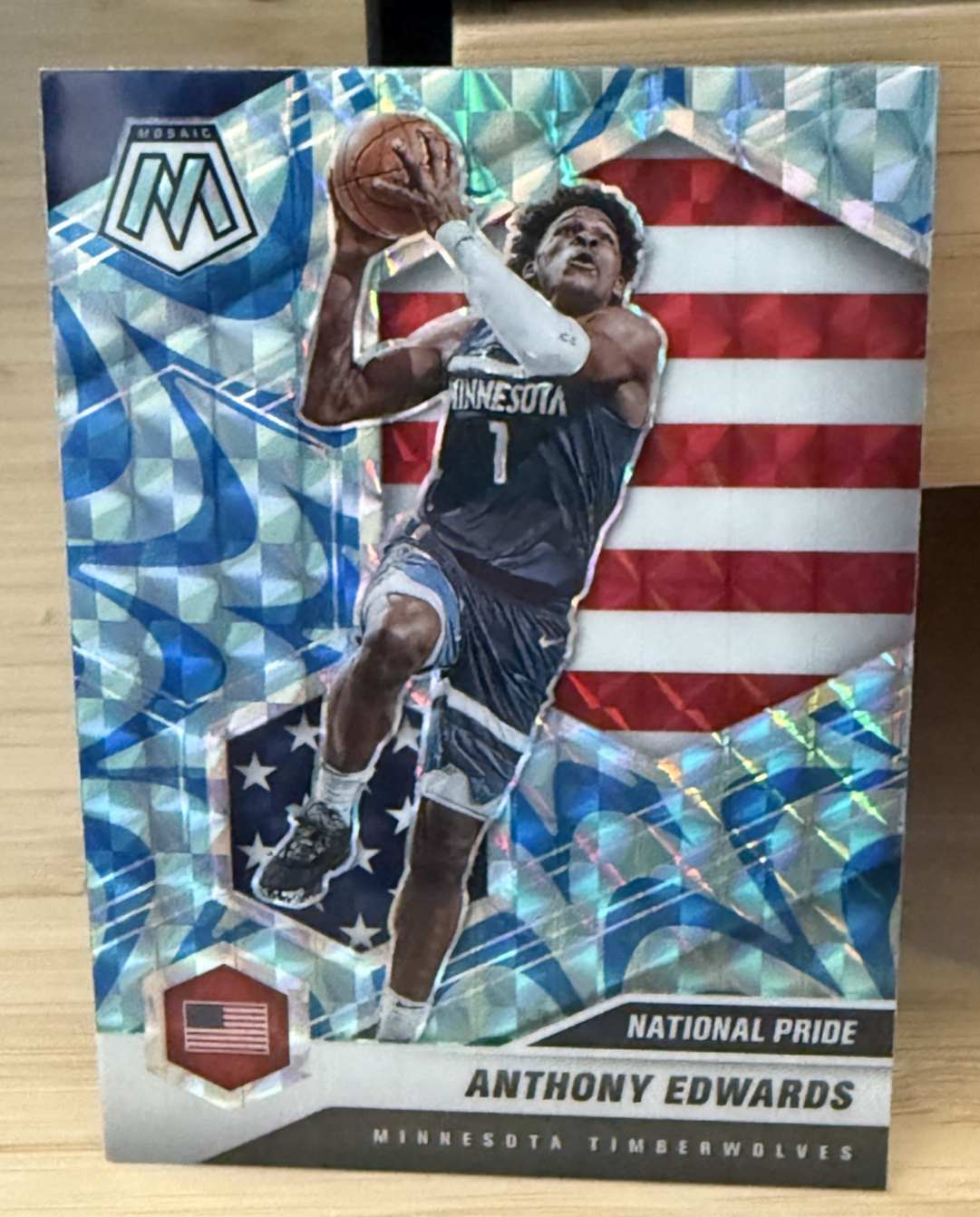 20-21 Panini Mosaic Anthony Edwards Reactice Blue Minnesota Timberwolves #252