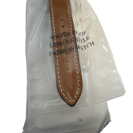 Curren Chronograph Mens Watch Water Proof Leasure Style Brown Leather