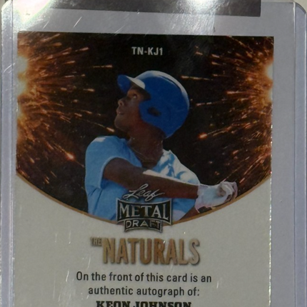 2026 Leaf Keon Johnson # 93 Draft Pick Huston Astros TN-KJ1 AUTO 35/75