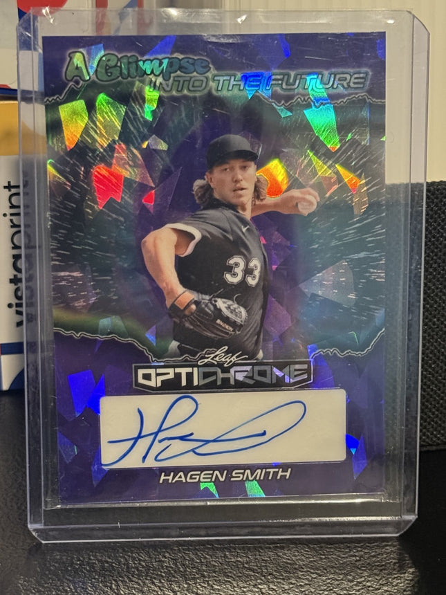 Leaf 2025 Hagen Smith MLB prospect #52 Chicago White Sox Card #FA-HS1 Auto 3/5