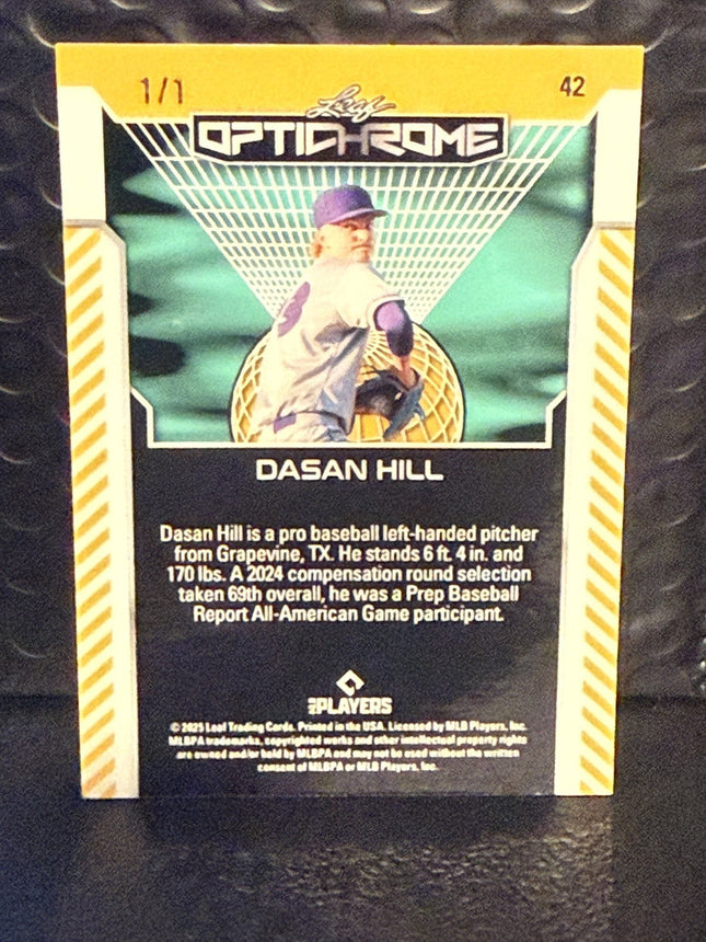 Leaf 2025 Dasan Hill Minnesota Twins Prospect Card#42 1/1