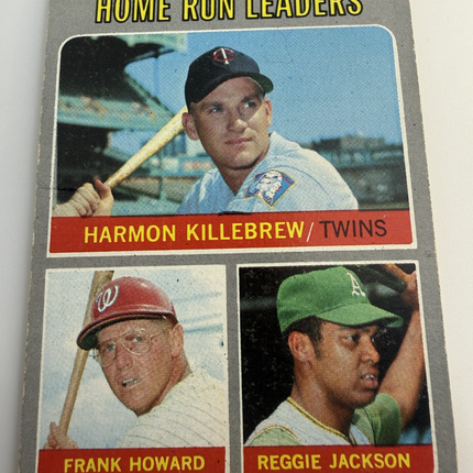 1969 Homerun Leaders American League, Killebrew, Howard, Jackson Topps #66
