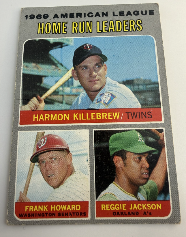 1969 Homerun Leaders American League, Killebrew, Howard, Jackson Topps #66