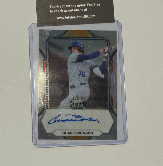 Leaf 2026 Chase Brunson #42 Draft Pick Washington Nationals Card #BA-CH! Auto