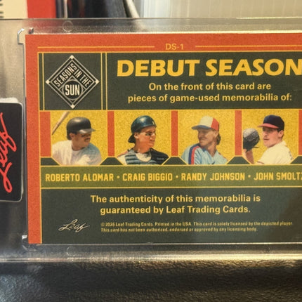 2026 Leaf Debut Season 88 Alomar Biggio Johnson Smoltz Card#DS-1