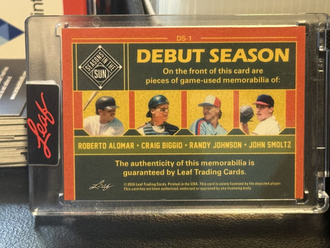 2026 Leaf Debut Season 88 Alomar Biggio Johnson Smoltz Card#DS-1