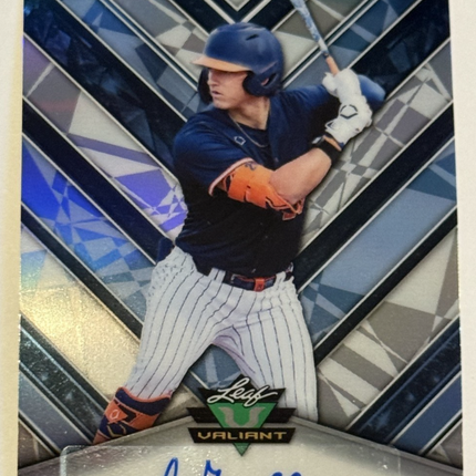 2026 Leaf AJ Gracia #9 Draft Pick Atlanta Braves VA-AJG Auto 44/75