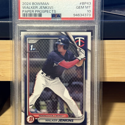 2024 Bowmans 1st Walker Jenkins Minnesota Twins #BP43 Gem MT 10 PSA