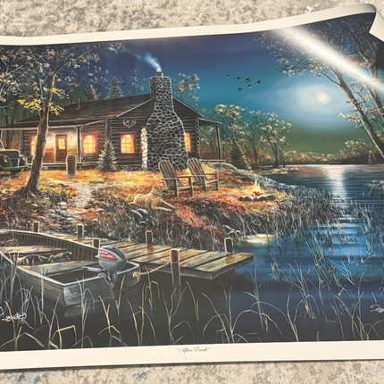Jim Hansel "After Dark" Print signed and numbered Jim Hansel 29.5 W by 20.5 H