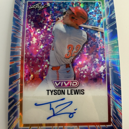 2025 Tyson Lewis Leaf Vivid Auto Blue 6/6  #BA-TL1 Auto