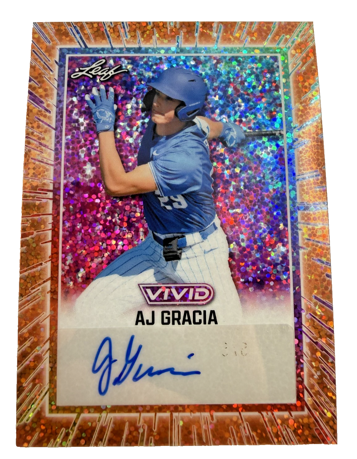 AJ Gracia Auto 1/4 2025 Leaf Vivid #BA-AJG