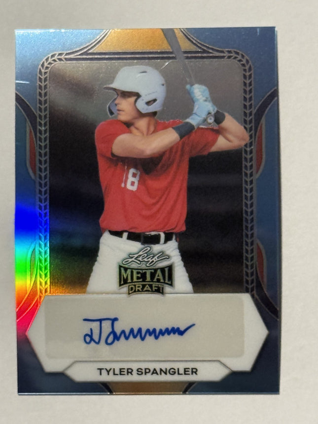 Leaf 2026 Tyler Spangler Philadelphia Phillies Draft Pick # 36 BA-TS1 Auto 24/75