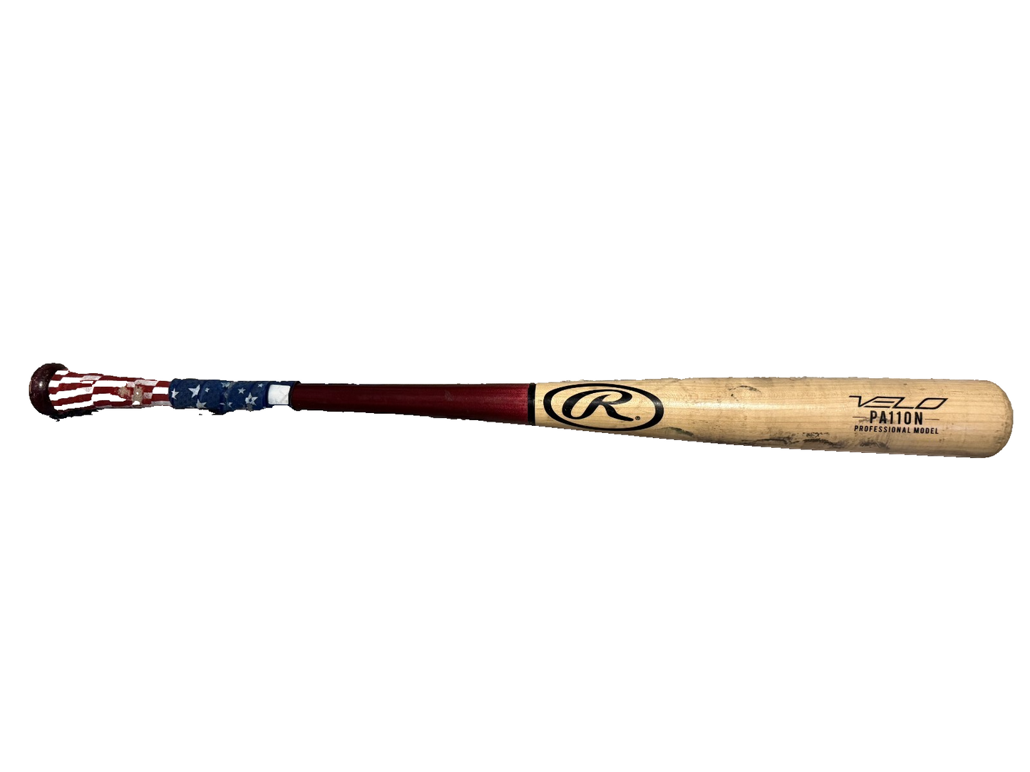 Used Rawlings Velo PA110N 33" Wood Bat Two Color Has More life left