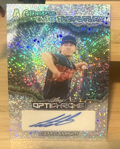 2025 Leaf Cam Caminiti Glimpse into the Future MLB #48 Prospest  #FA-CC2 -8/10