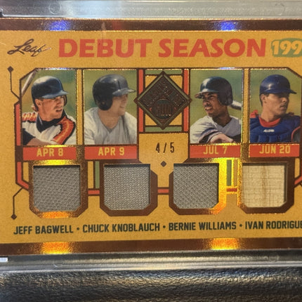 Leaf 2026 Debut Season 91 Bagwell Knoblauch Williams Rodriguez #DS2 4/5