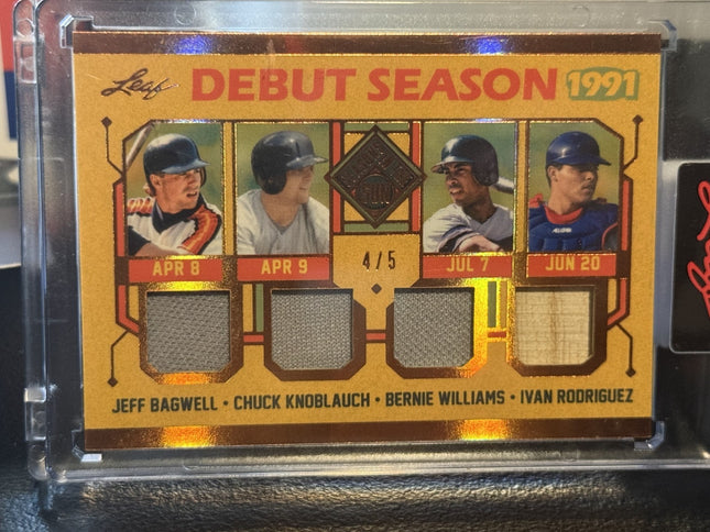 Leaf 2026 Debut Season 91 Bagwell Knoblauch Williams Rodriguez #DS2 4/5