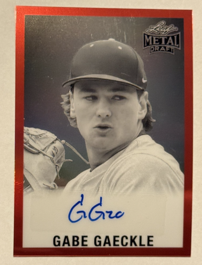 Leaf 2026 Gabe Gaeckle Pick#73 Athletics Card#60L-GG1 Auto 11/25