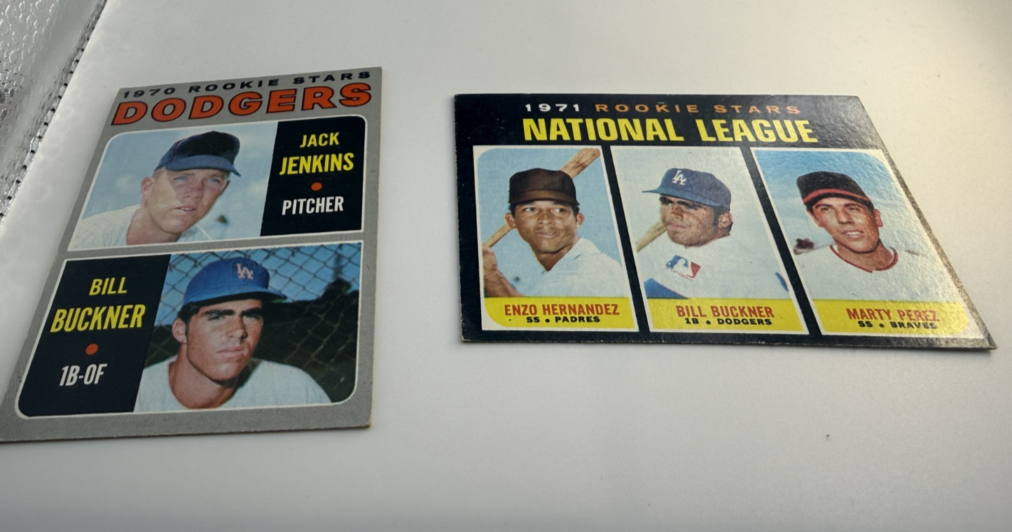 1970 Rookie Stars Buckner  1971 Rookie Stars, Hernandez, Buckner #529-#286 Topps