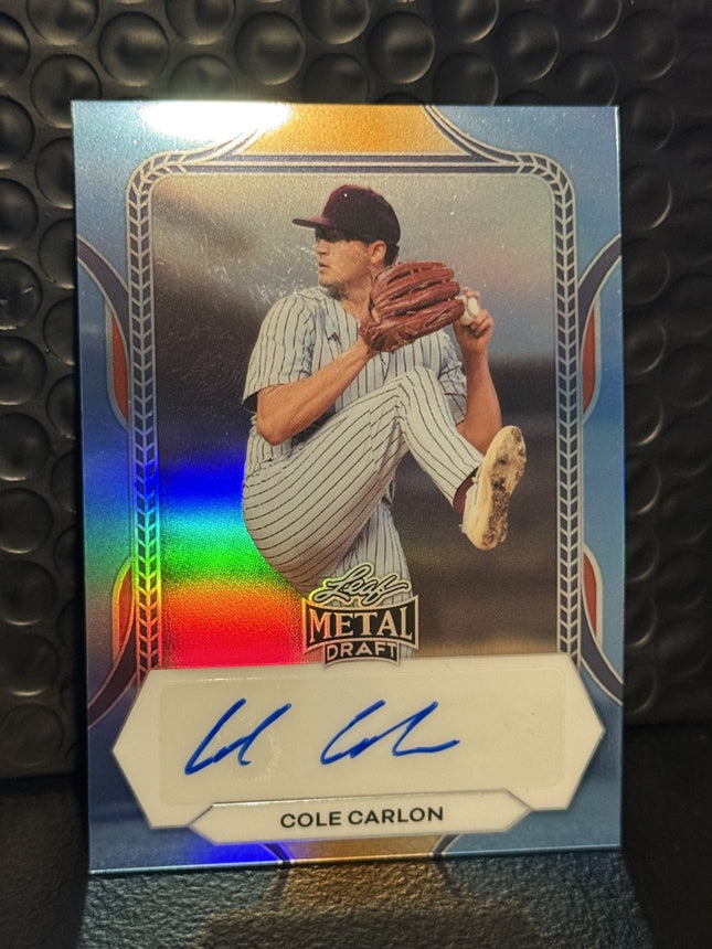 Leaf 2026 Cole Carlon Pick#39 Blue Jays Card#BA-CC1 Auto 29/75