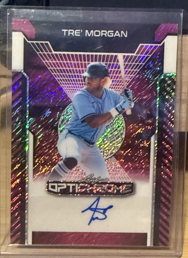 2025 Leaf Optichrome Tre Morgan Tampa Bay Rays #BA-TM1 Auto 3/8