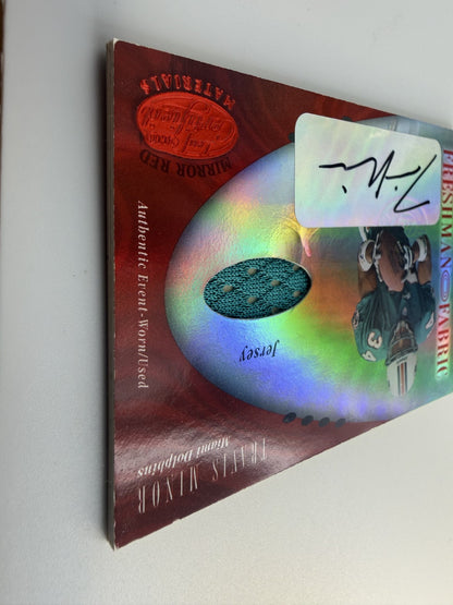Travis Minor Fabric Mirror Red Auto #126 Numbered 1 /150 look at corners