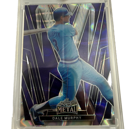 2024 Leaf Metal #12 Dale Murphy Purple and Silver Numbered 5/6