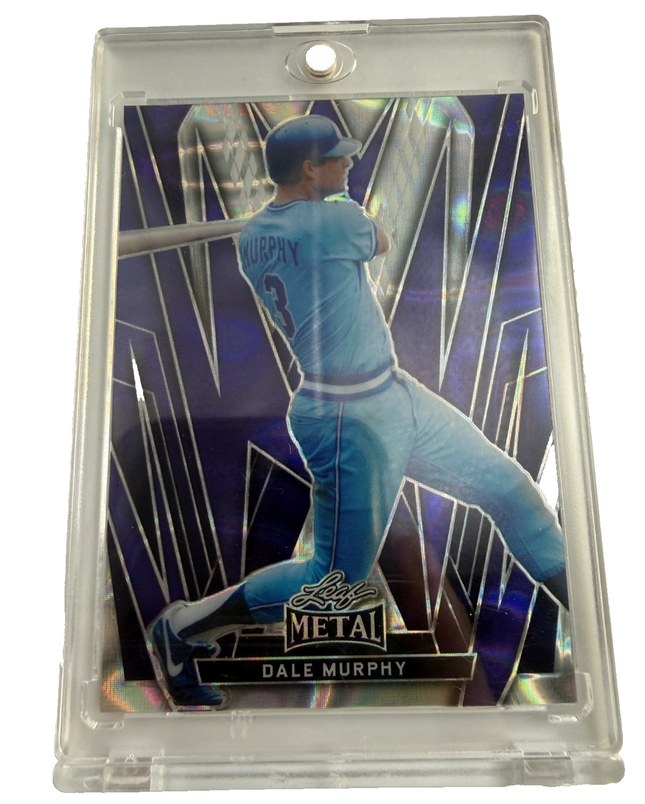 2024 Leaf Metal #12 Dale Murphy Purple and Silver Numbered 5/6