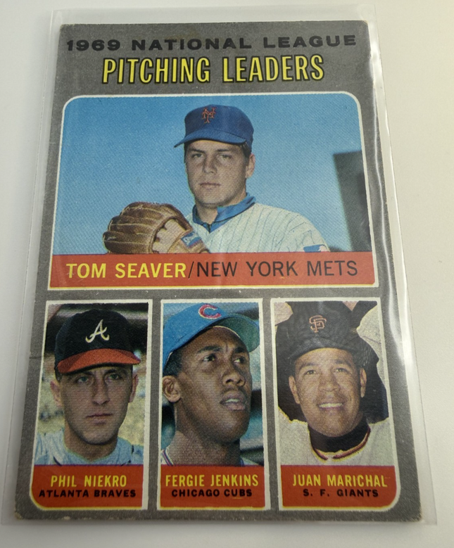 1970 Topps NL Pitching Leaders Seaver /Jenkins/ Marichal /Niekro #69