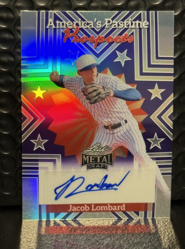 Leaf 2026 Jacob Lonbard #14 Pick Miami Marlins Card#AP-JL2 Auto