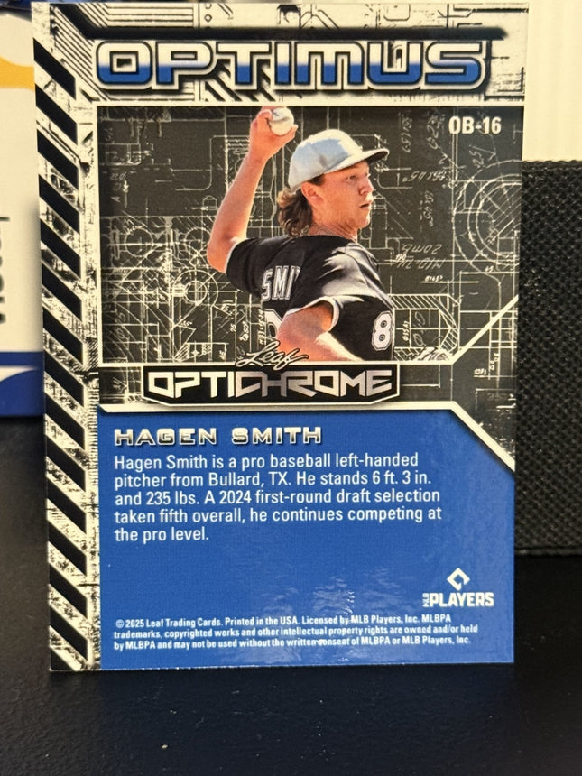Leaf 2025 Hagen Smith MLB Prospect #52 Chicago White Sox Card #0B-16 Auto 1/1