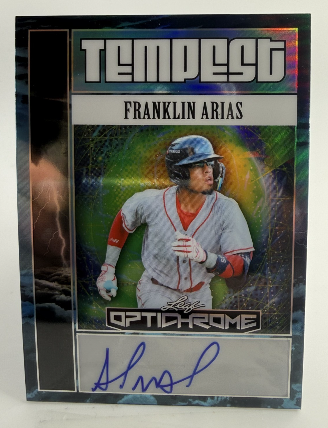 2025 Leaf Optichrome Franklin Arias Tempest Boston Red Sox #TA-FA1 Auto 4 of 7