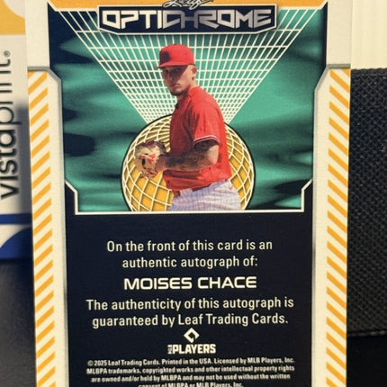2025 Leaf Moises Chace Philadelphia Phillies #8 Card #BA-MC1 Auto 3/8