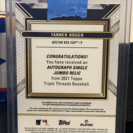 Topps 2021 Tanner Houck Boston Rex Sox Pitcher Patch/Auto 13/25 Card #ASJR-TH