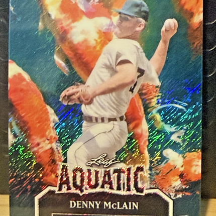 2025 Leaf Denny McLain Aquatic Detriot Tigers #AB-46 Numbered 1/1