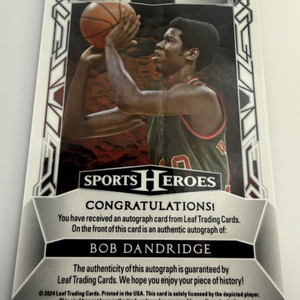 2024 Leaf Sports Hero's Bob DanDridge #BA-BD1 Auto 41/49
