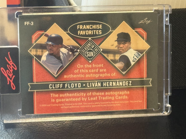 Leaf 2026 Franchise Favorites Floyd and Hernandez Card#FF-3 Auto 1/7