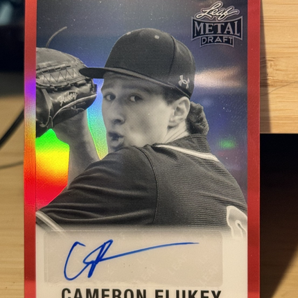 2026 Leaf Cameron Flukey Leaf Metal Detroit Tigers Card #60L-CF1 Auto 19/25