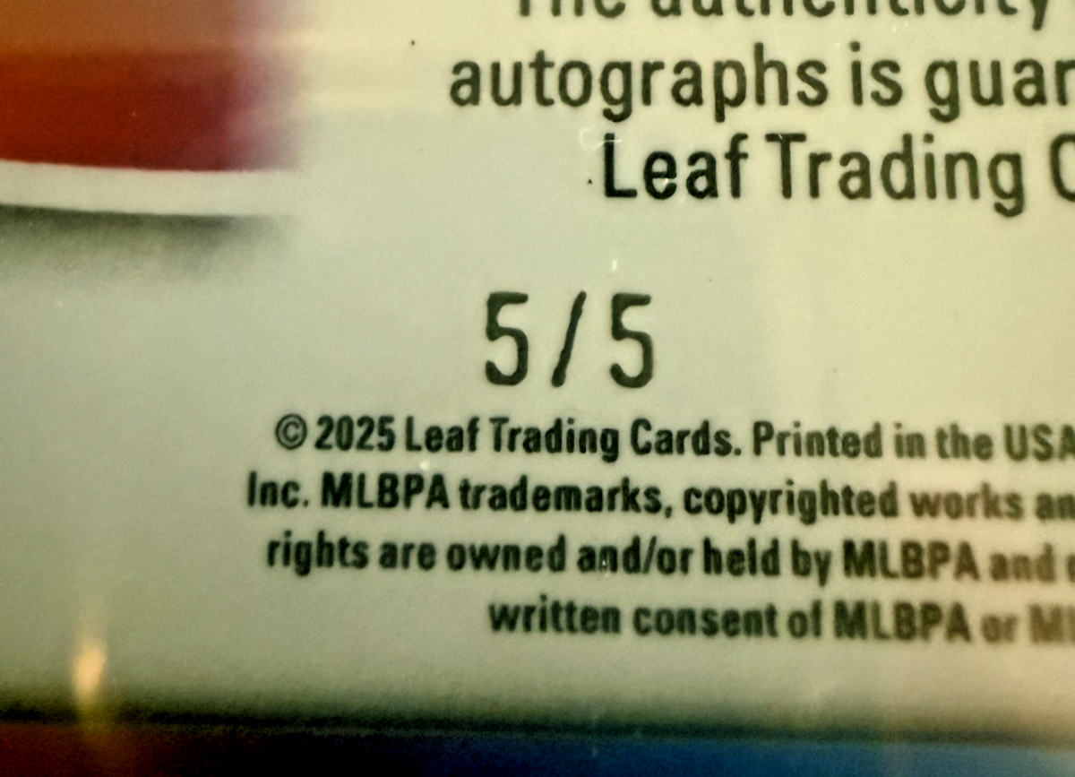 2025 Leaf Colorful Combos Vivid Cam Caminiti-John Gil #cc-4  5 of 5