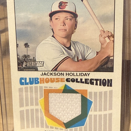 JACKSON HOLLIDAY 2026 TOPPS HERITAGE CLUBHOUSE GAME-USED PATCH CCH-JH