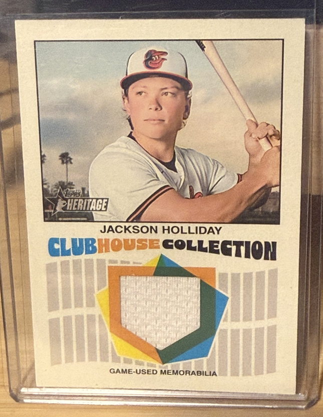 JACKSON HOLLIDAY 2026 TOPPS HERITAGE CLUBHOUSE GAME-USED PATCH CCH-JH