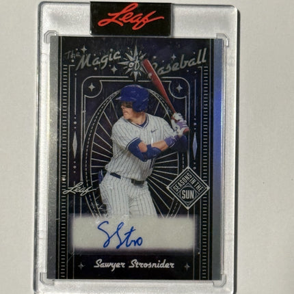 2026 Leaf Sawyer Strosnider #66 Pick Draft Milwaukee Brewers #MB-SS1 Auto 15/35