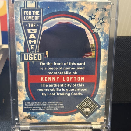 2026 Leaf Kenny Lofton Game Warn Memorabilia Card#FL-25 29/40