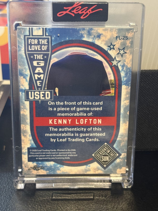 2026 Leaf Kenny Lofton Game Warn Memorabilia Card#FL-25 29/40